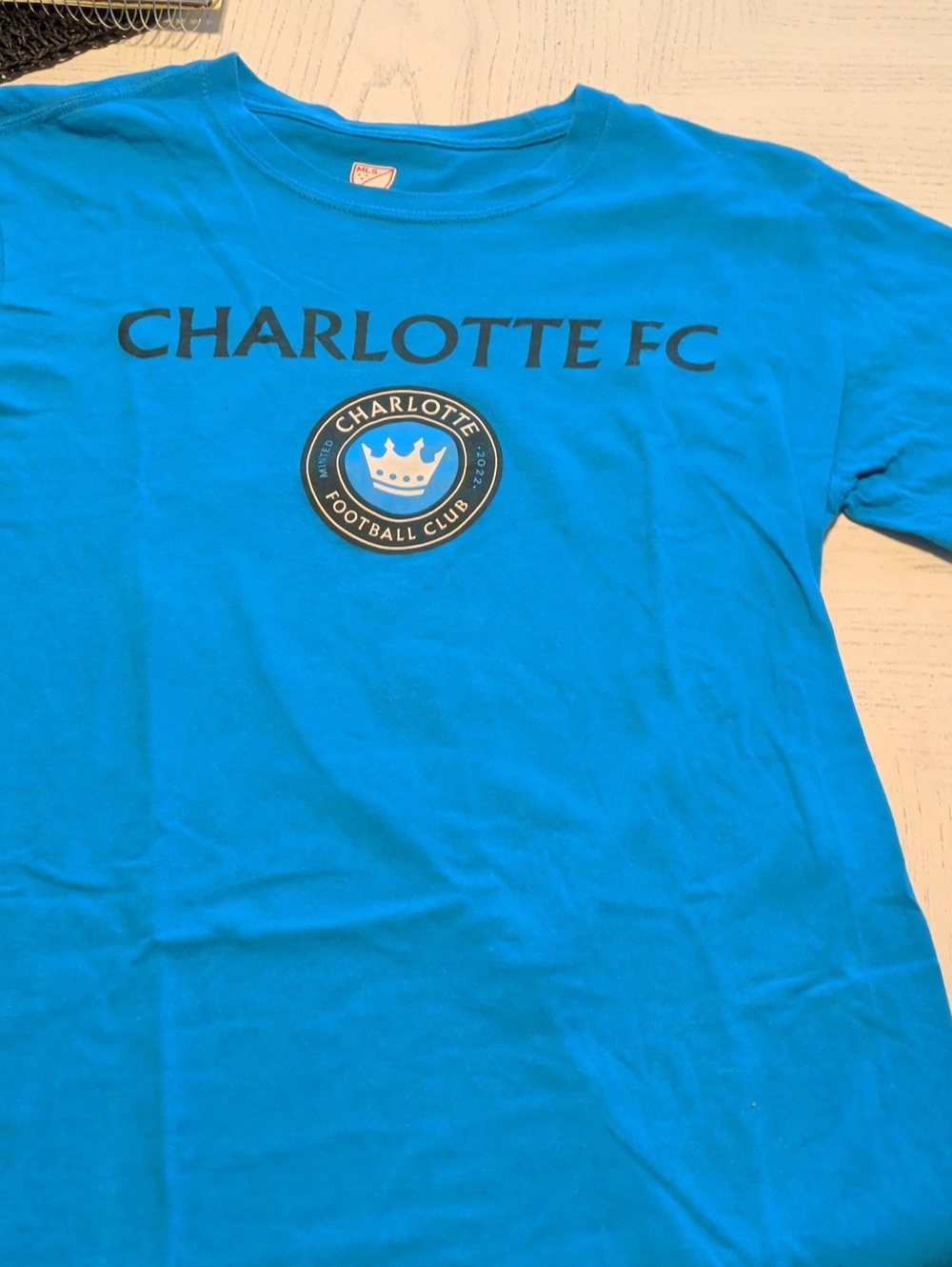 Charlotte FC Men's Short Sleeve Logo Tee in Bright Blue